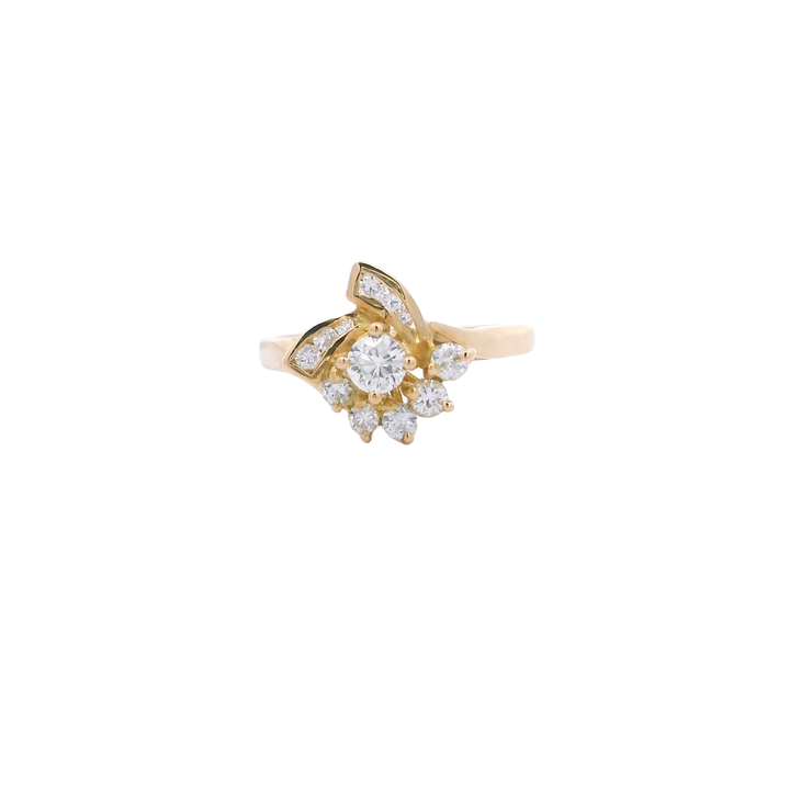 18ct YG Multi Diamond Ring