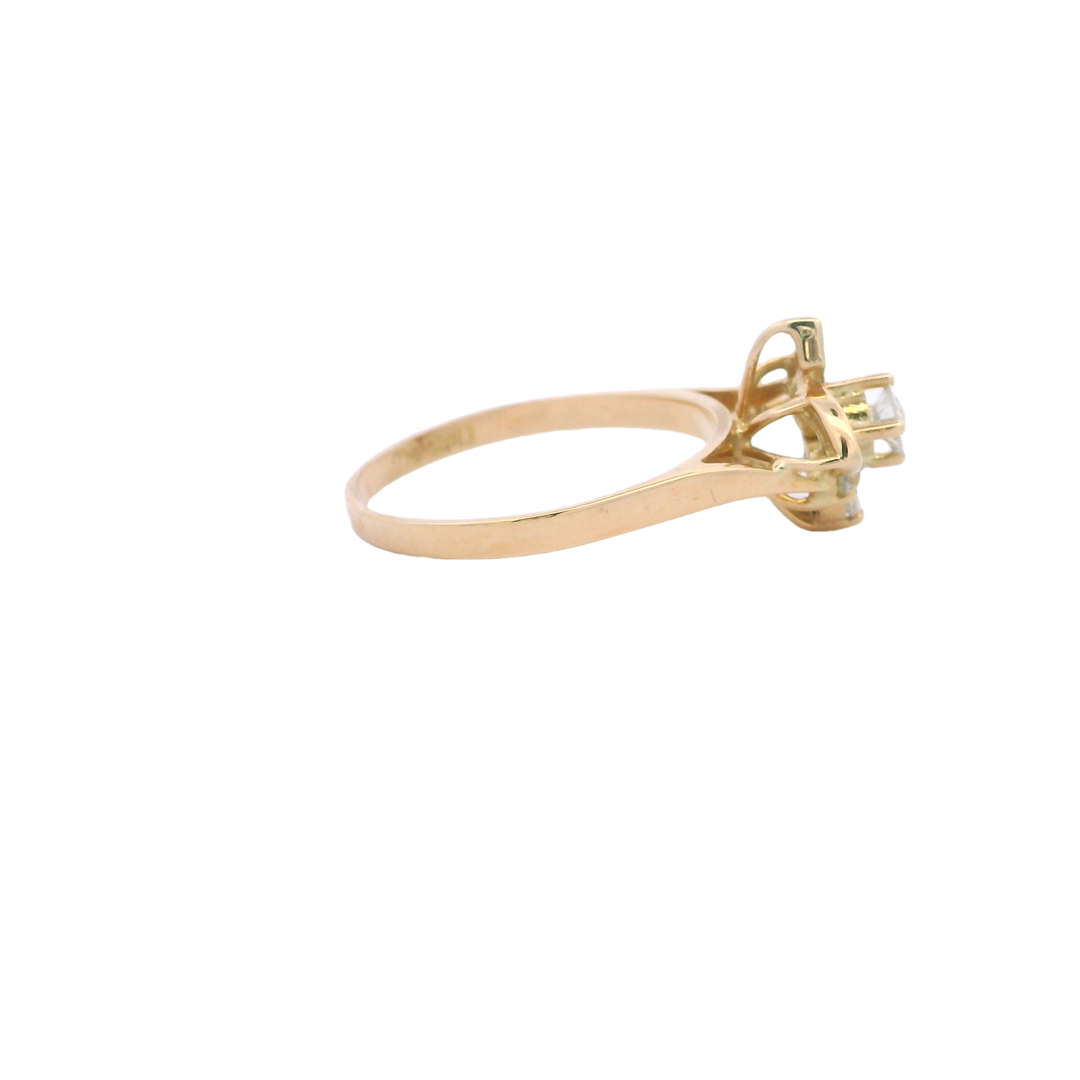 18ct YG Multi Diamond Ring
