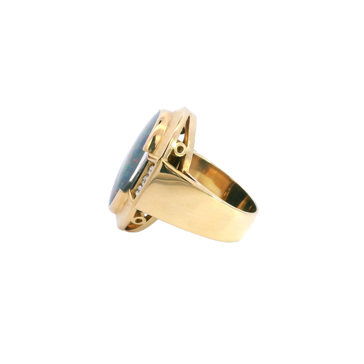 Opal Ring with Diamonds