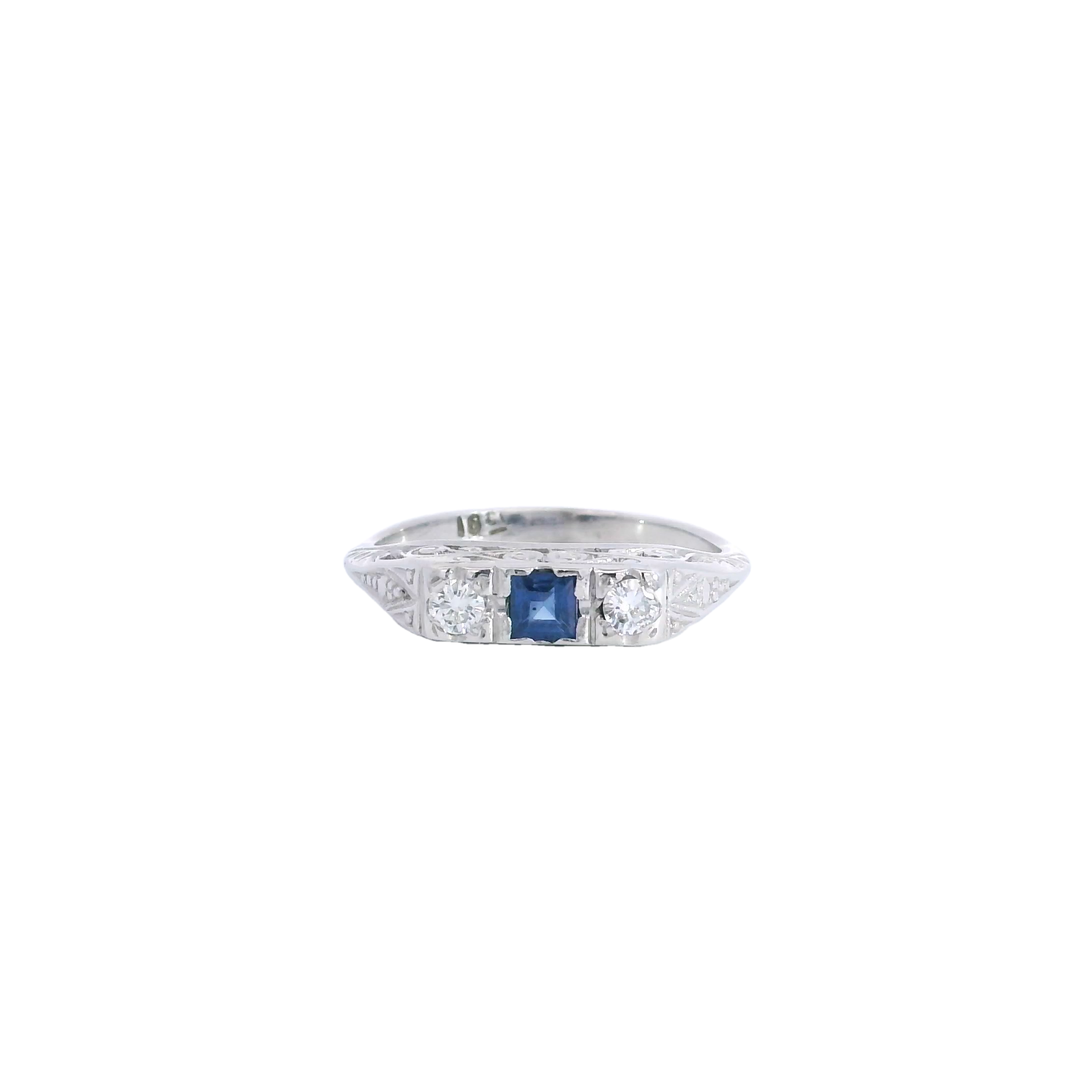 Sapphire and Diamond Ring
