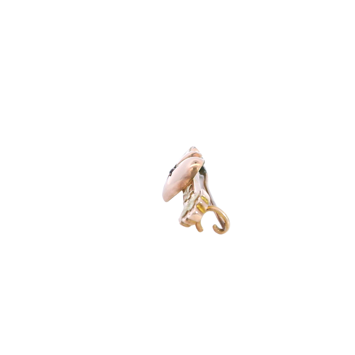 9ct YG/RG Heart-Shaped Brooch