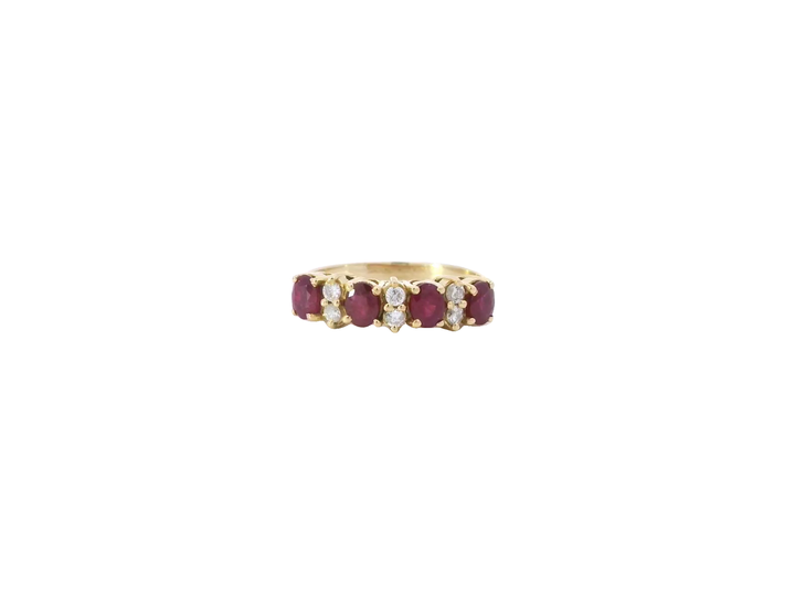 18ct YG Ruby and Diamond Ring
