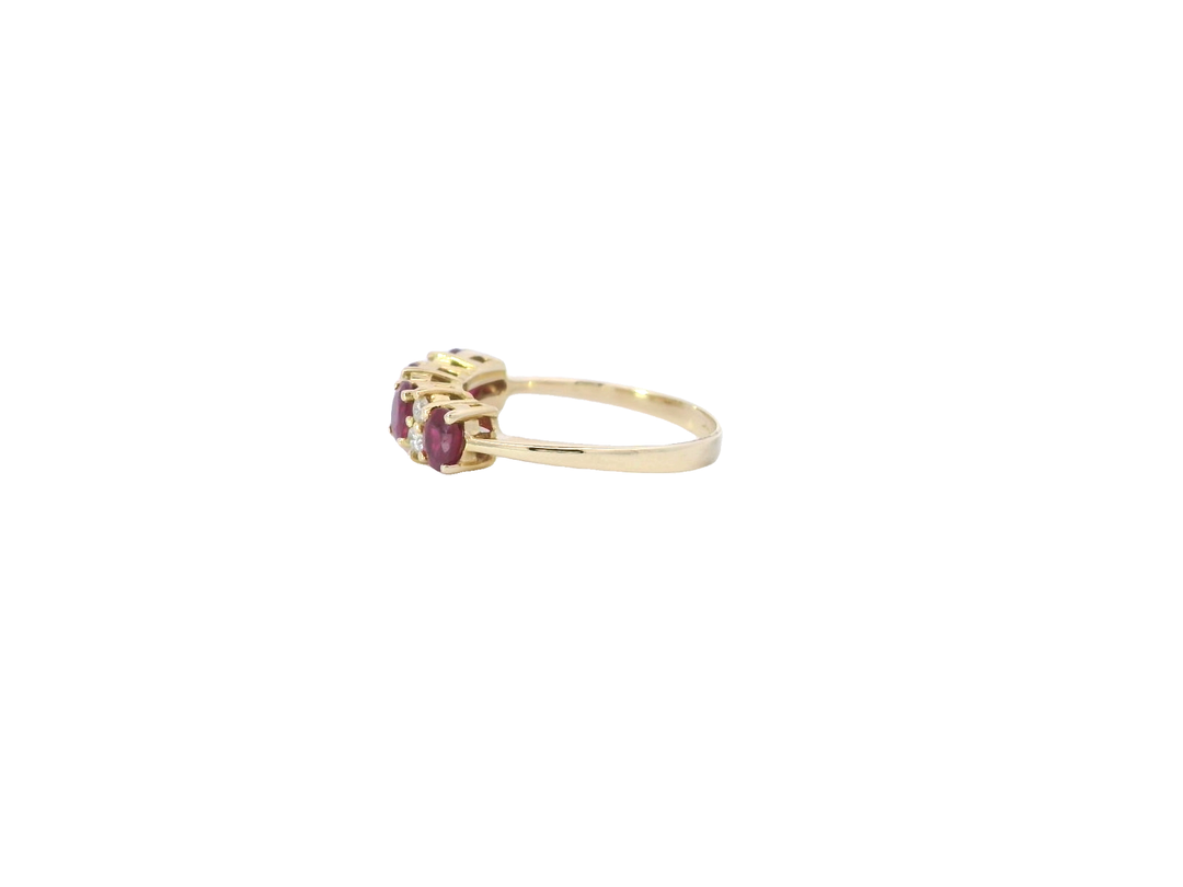 18ct YG Ruby and Diamond Ring