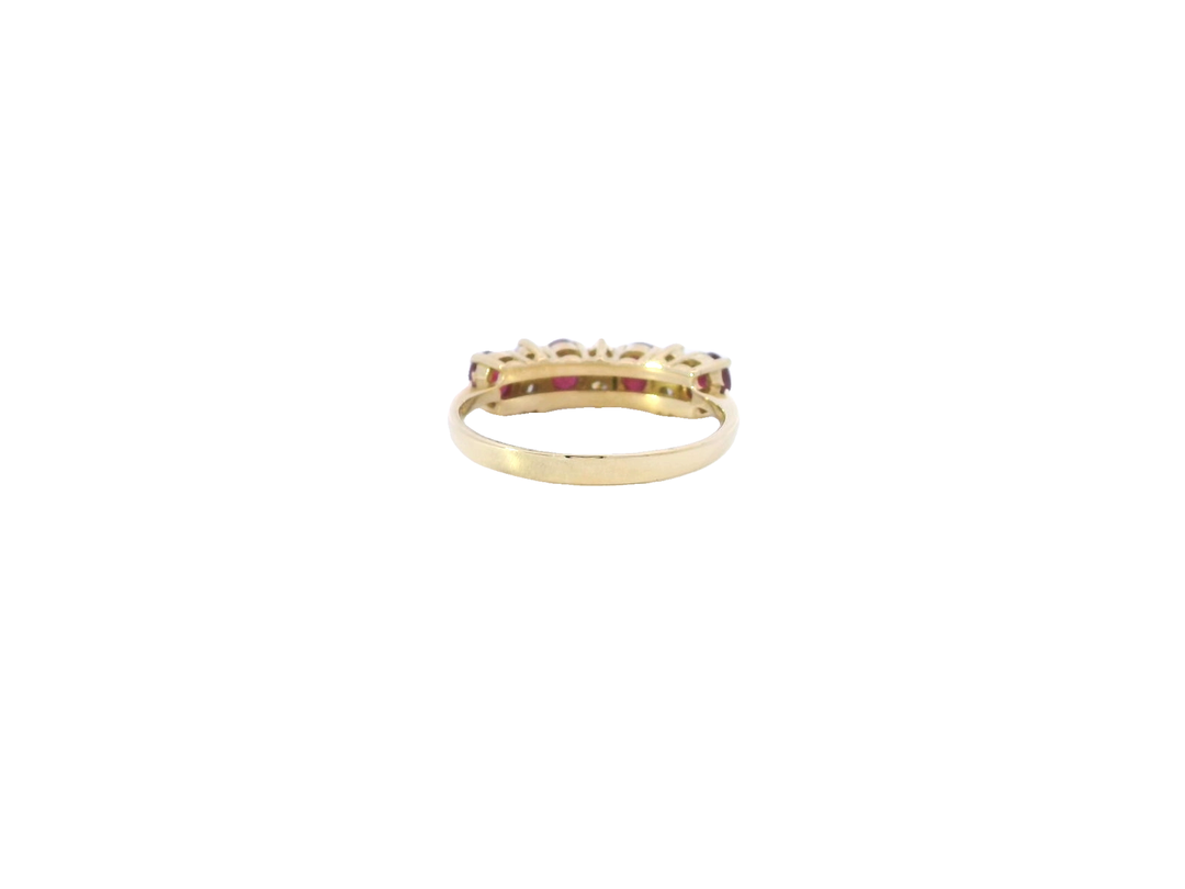 18ct YG Ruby and Diamond Ring
