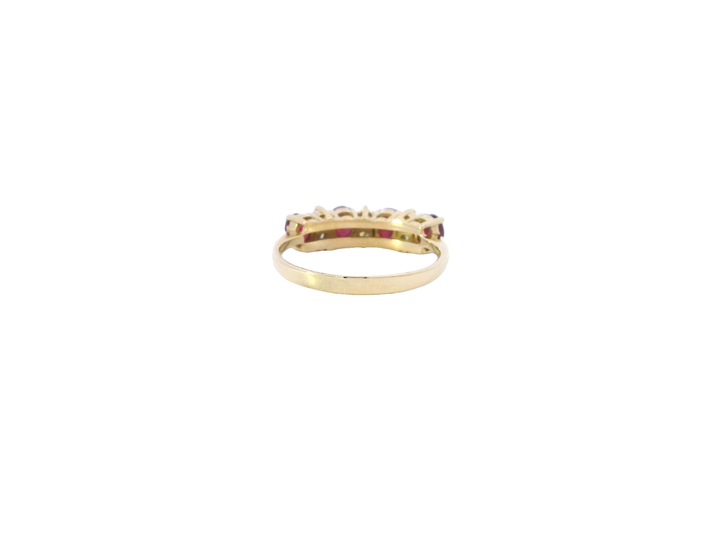 18ct YG Ruby and Diamond Ring