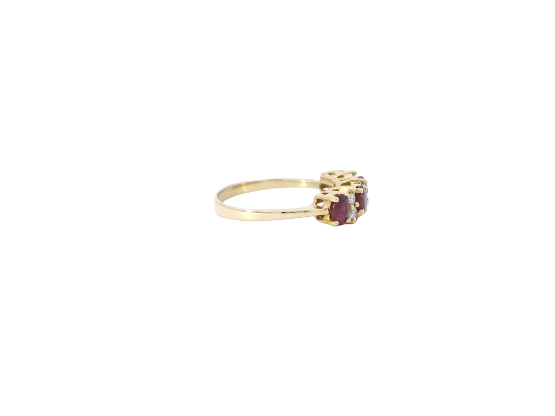 18ct YG Ruby and Diamond Ring