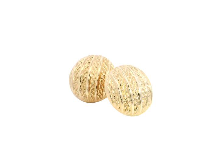 18ct Yellow Gold Clip On Stud Earrings