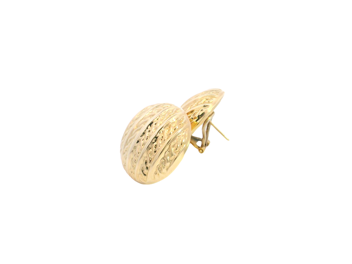 18ct Yellow Gold Clip On Stud Earrings