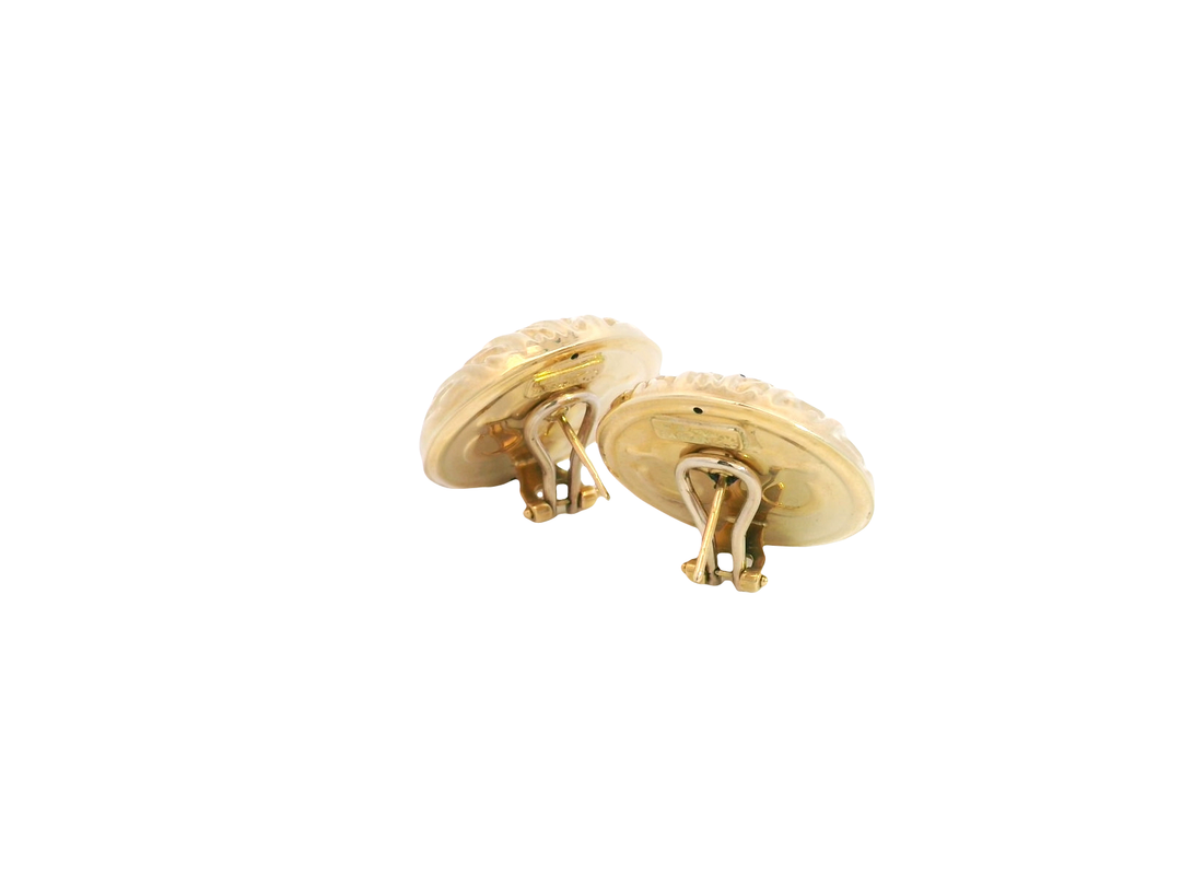18ct Yellow Gold Clip On Stud Earrings