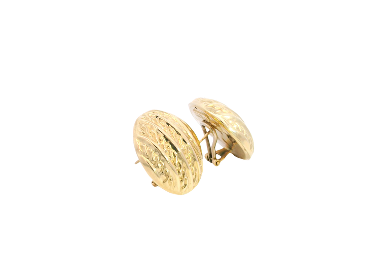18ct Yellow Gold Clip On Stud Earrings