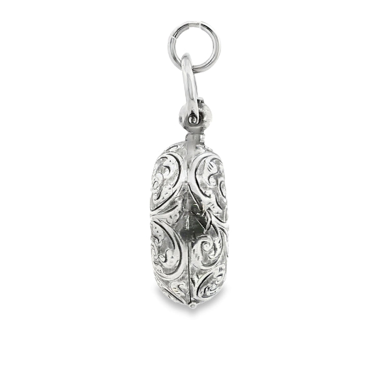 Vintage Engraved Silver Pendant