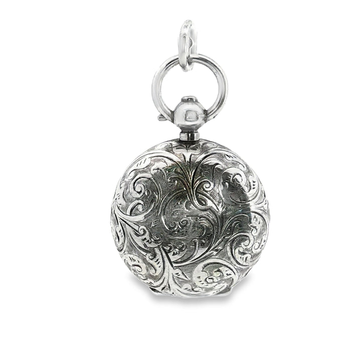 Vintage Engraved Silver Pendant