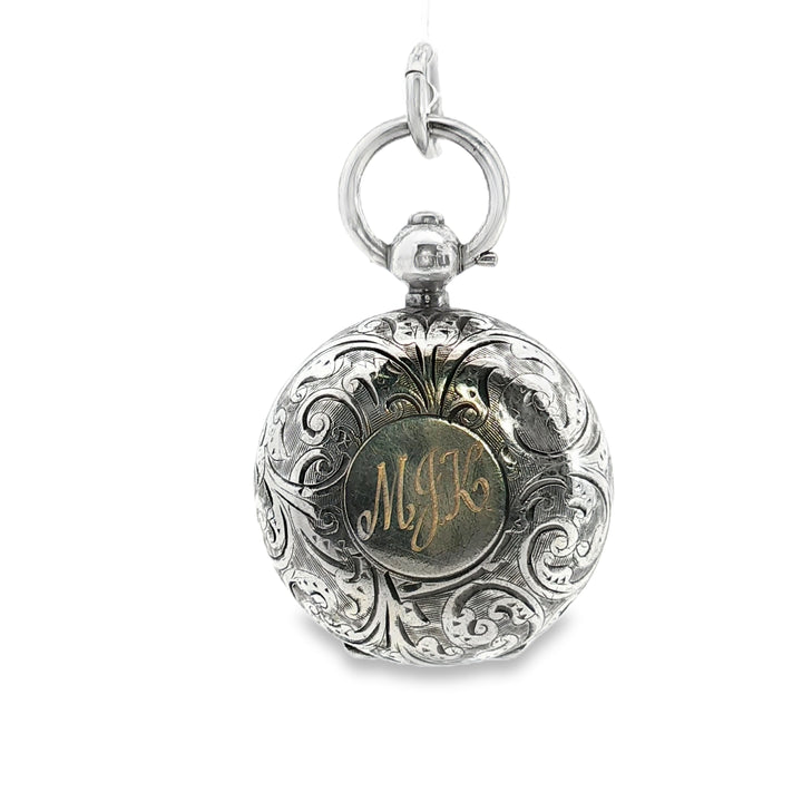 Vintage Engraved Silver Pendant