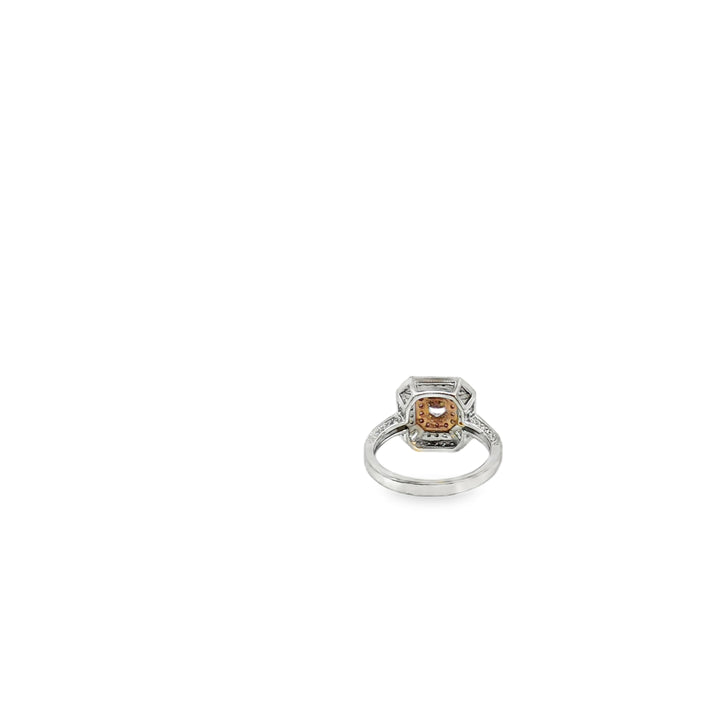 18ct White Gold Ring Featuring Fancy Pink Diamonds.