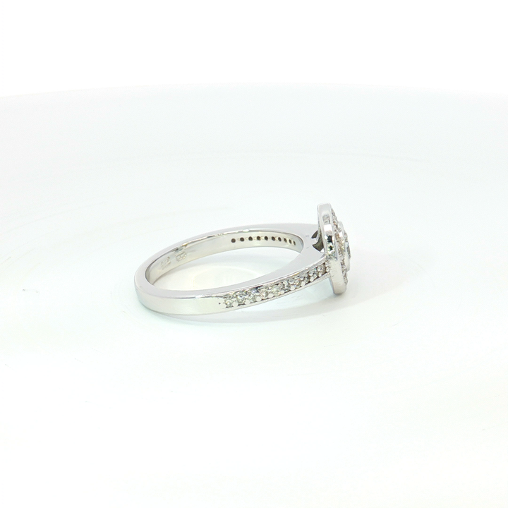 9ct White Gold Diamond Cluster Ring