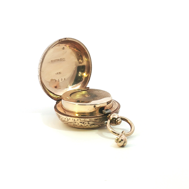 9ct Yellow Gold Antique Hand Engraved Sovereign Case