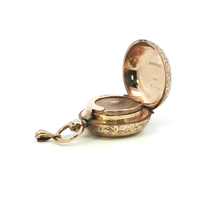 9ct Yellow Gold Antique Hand Engraved Sovereign Case