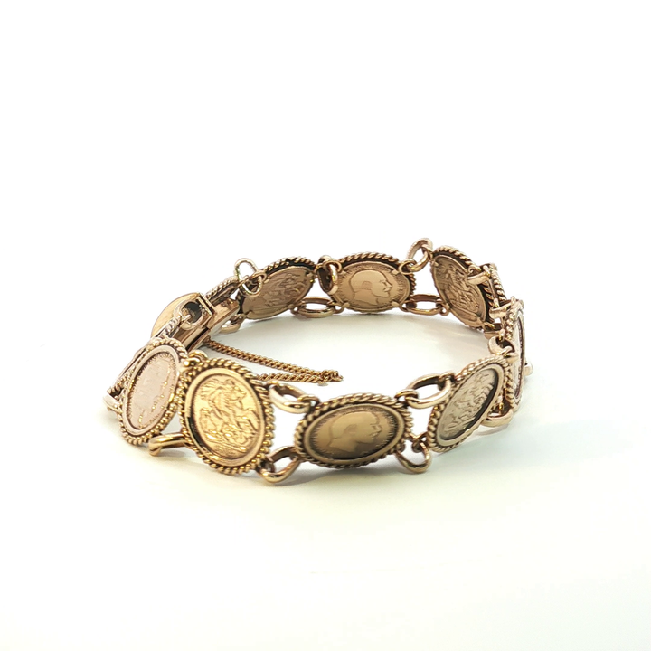 9ct Yellow Gold Mini Sovereign Bracelet