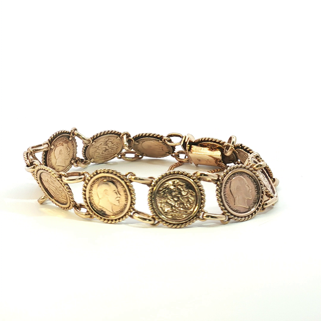 9ct Yellow Gold Mini Sovereign Bracelet