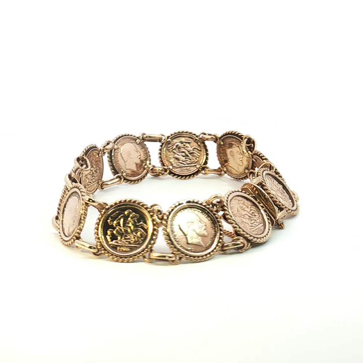 9ct Yellow Gold Mini Sovereign Bracelet