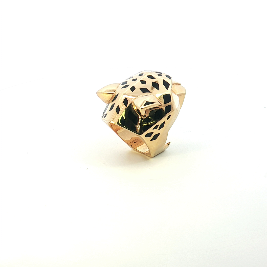 18ct Yellow Gold Cartier Panthere Ring