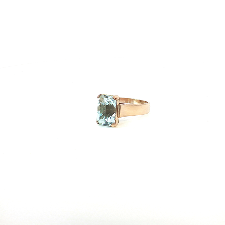 9ct YG Blue Topaz Dress Ring