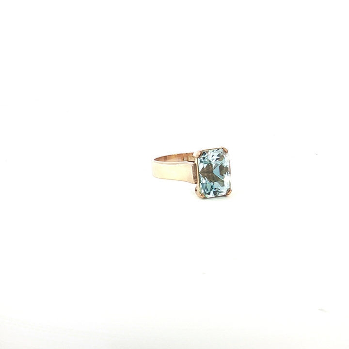 9ct YG Blue Topaz Dress Ring