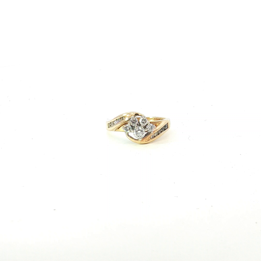 18ct YG/WG Diamond Multi-Stone Ring