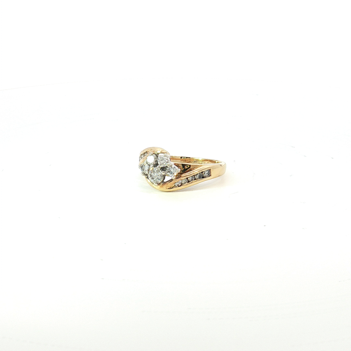18ct YG/WG Diamond Multi-Stone Ring