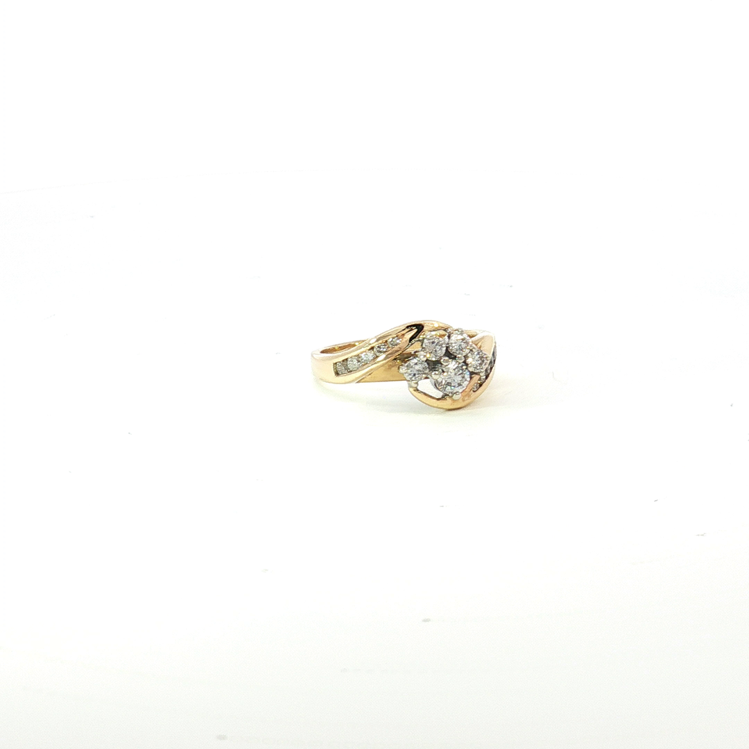 18ct YG/WG Diamond Multi-Stone Ring