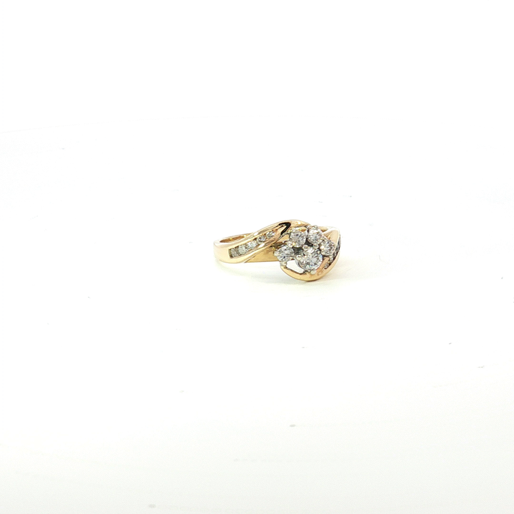 18ct YG/WG Diamond Multi-Stone Ring