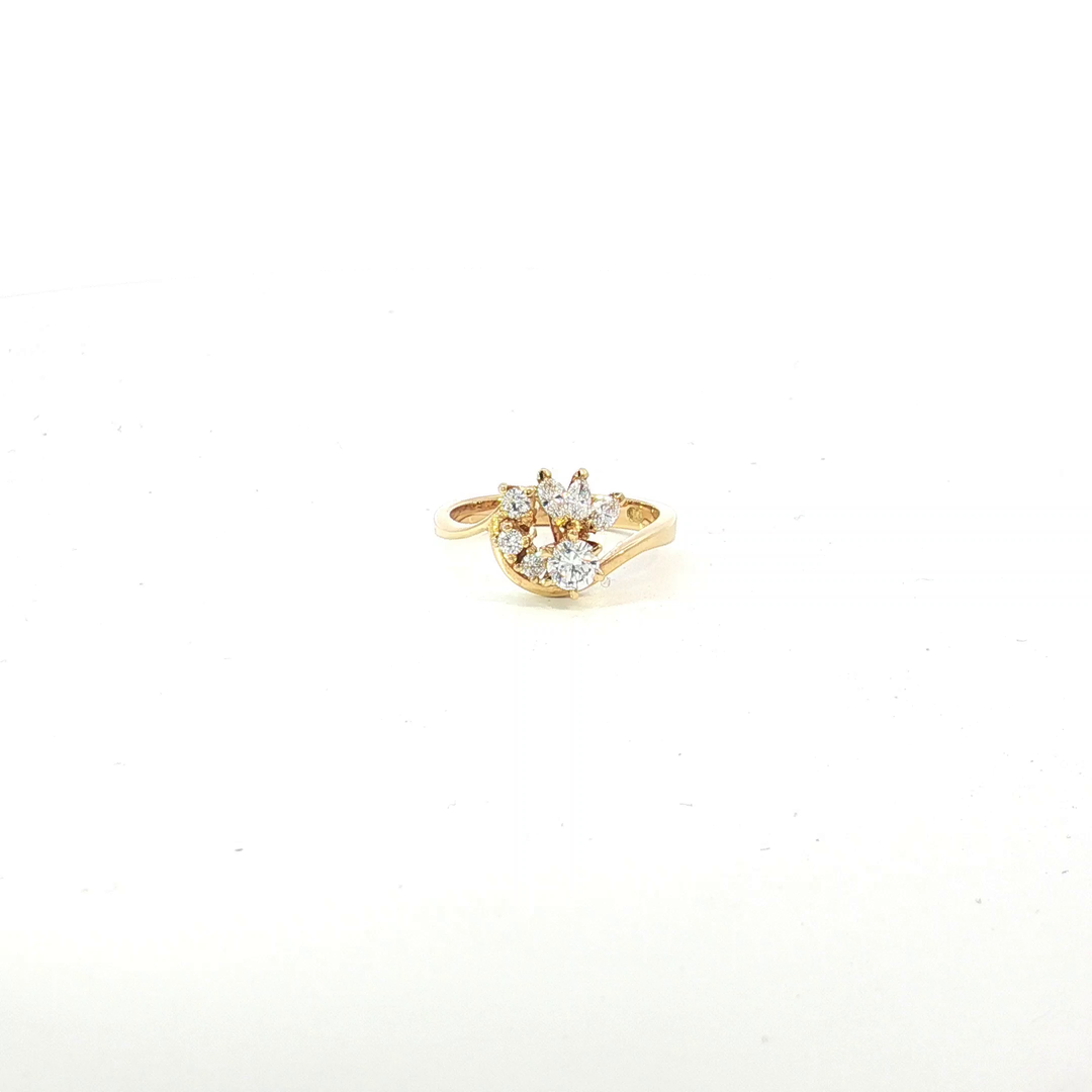18ct YG Multi Diamond Dress Ring