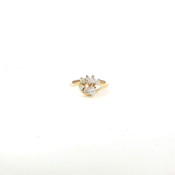 18ct YG Multi Diamond Dress Ring