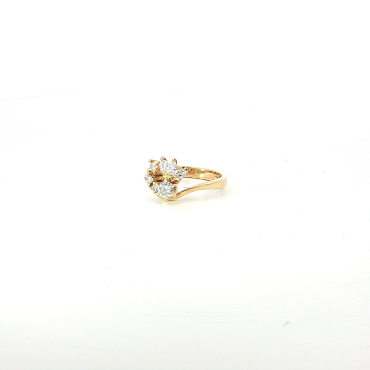 18ct YG Multi Diamond Dress Ring
