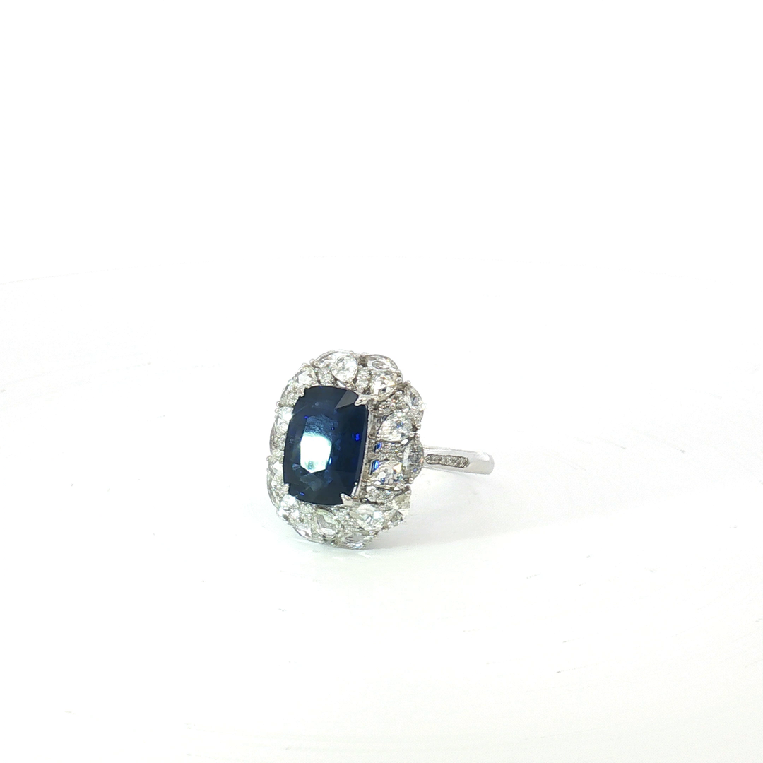 18ct WG Sapphire and Diamond Ring-Pendant Transformer