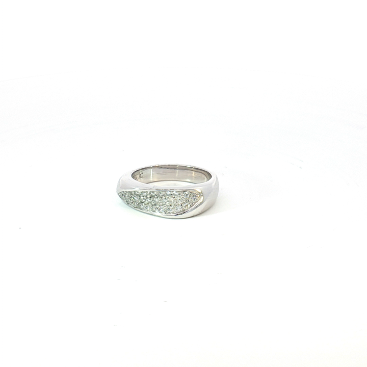 18ct WG Pave Diamond Ring