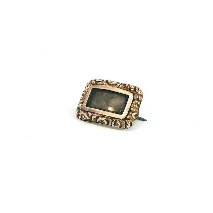 9ct YG Mourning Brooch