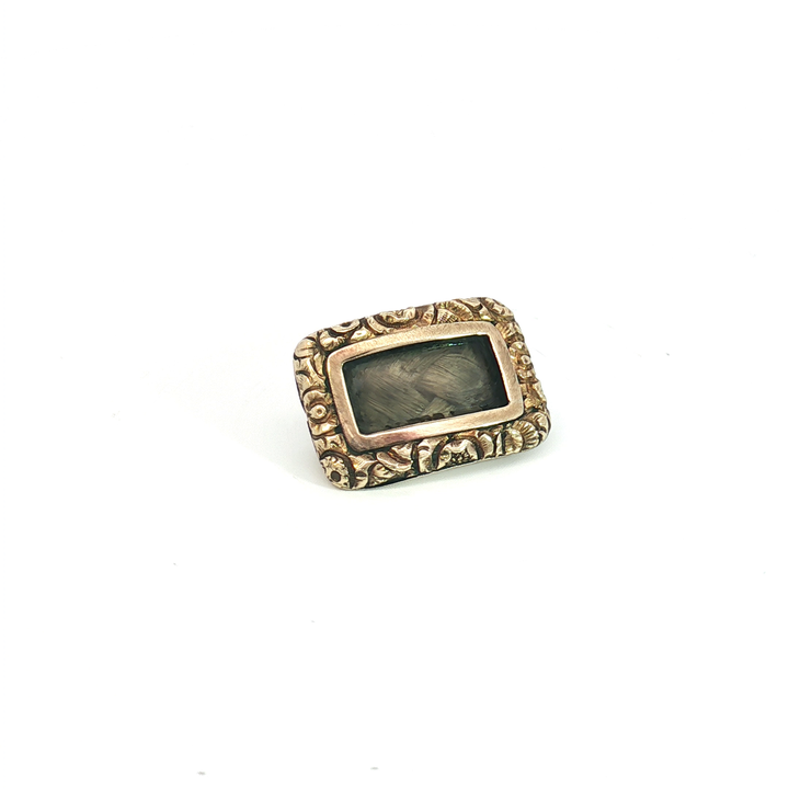9ct YG Mourning Brooch