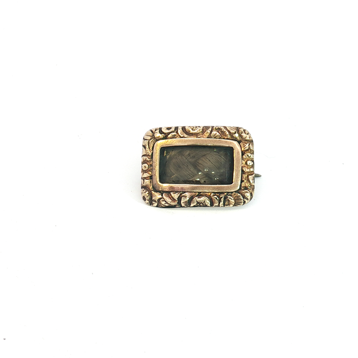 9ct YG Mourning Brooch
