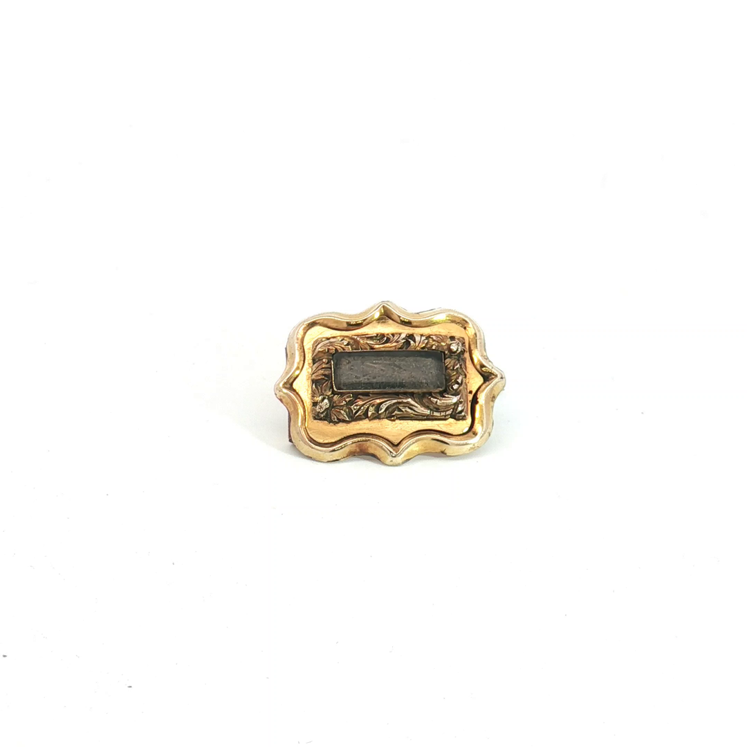 9ct YG Mourning Brooch