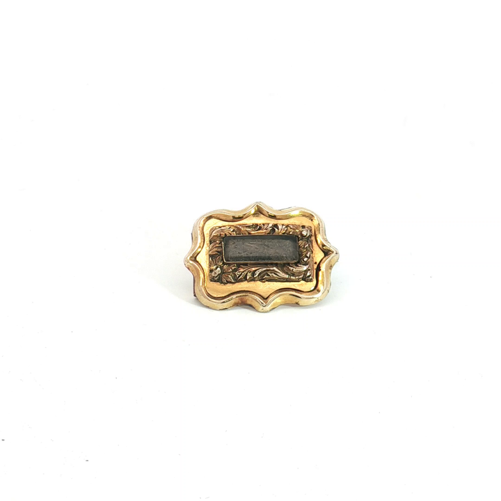 9ct YG Mourning Brooch