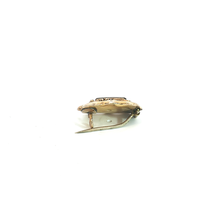 9ct YG Mourning Brooch