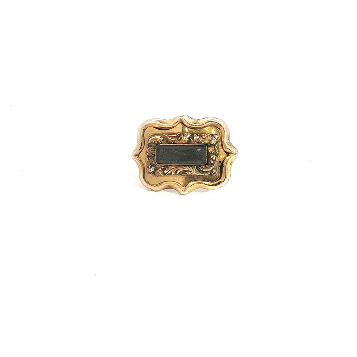 9ct YG Mourning Brooch