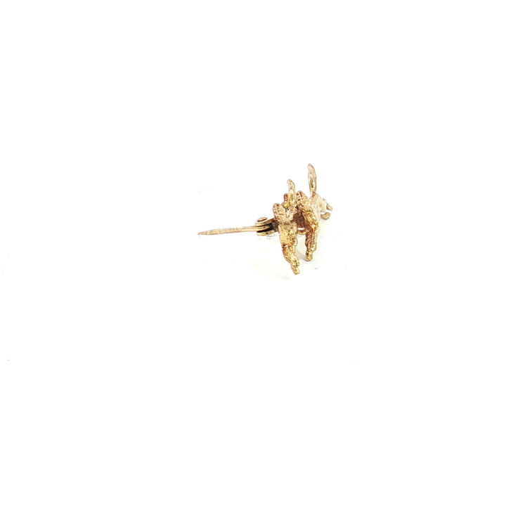 9ct YG Horses Brooch