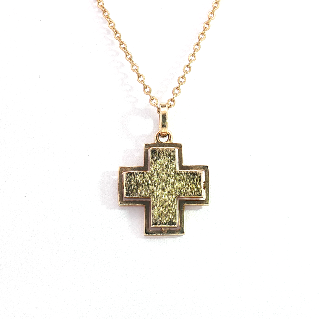 18ct YG Cross Pendant