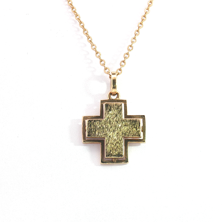 18ct YG Cross Pendant