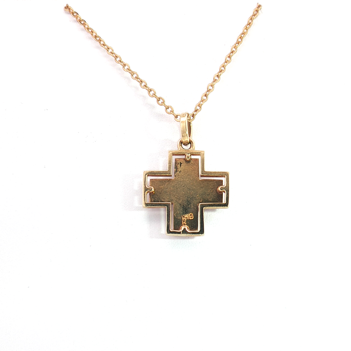 18ct YG Cross Pendant