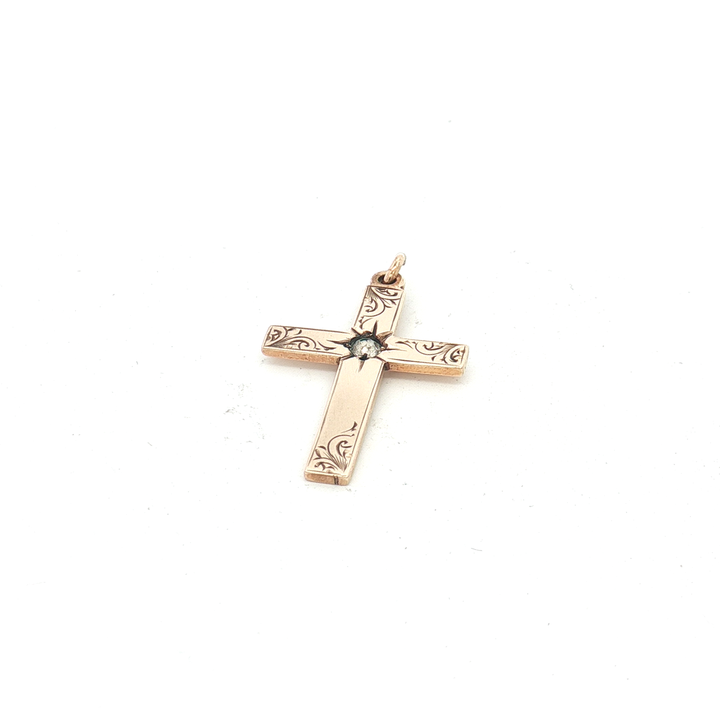 9ct YG Cross Pendant