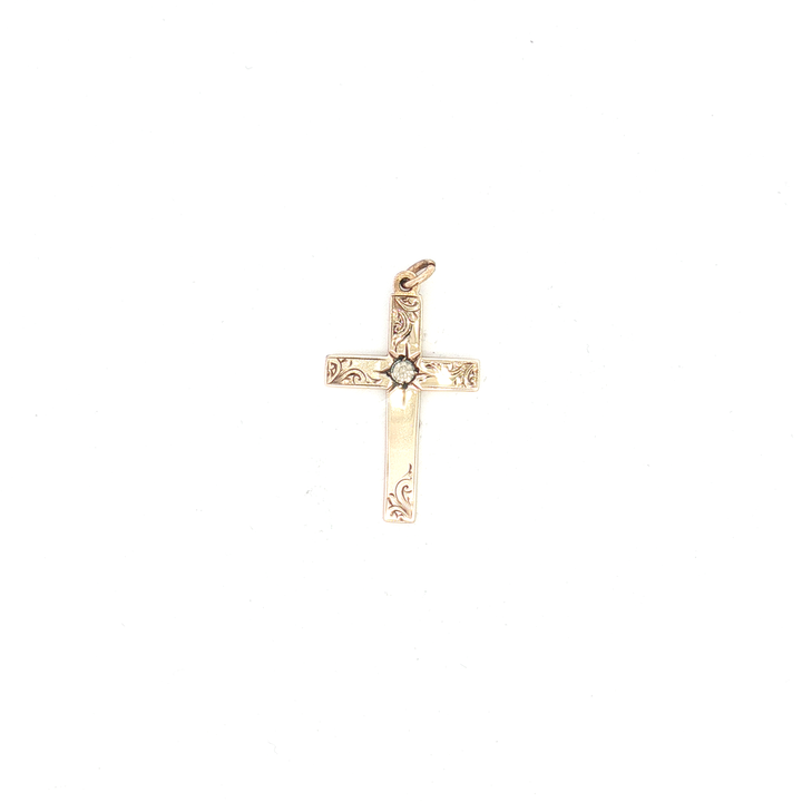 9ct YG Cross Pendant