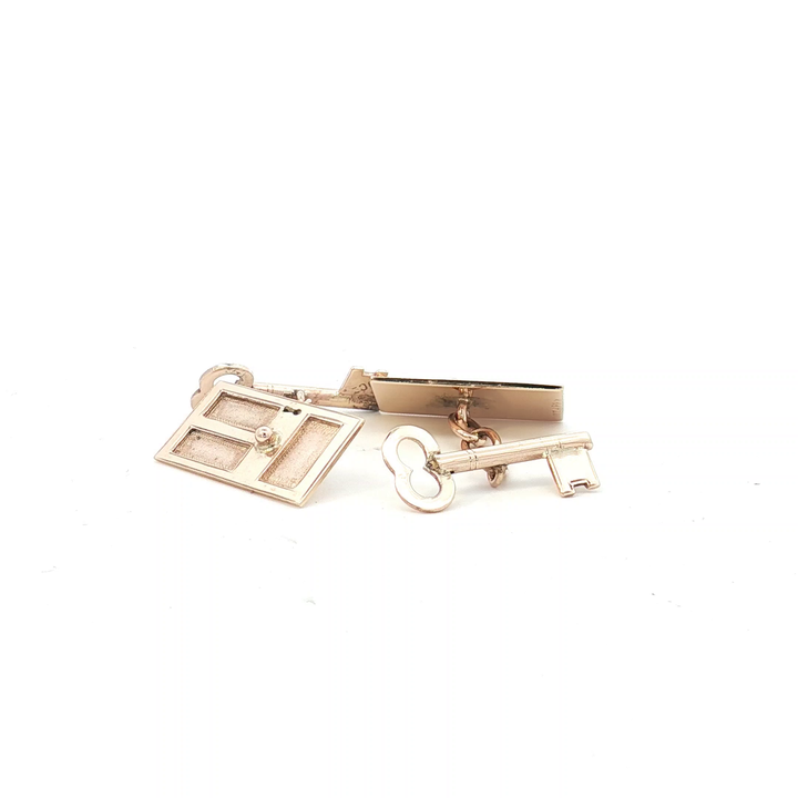 9ct YG Door and Key Cufflinks